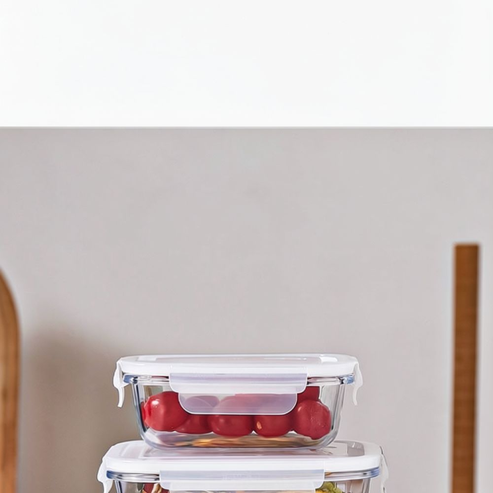 Food Storage With Dividers - Recipiente de vidrio apto para microondas,