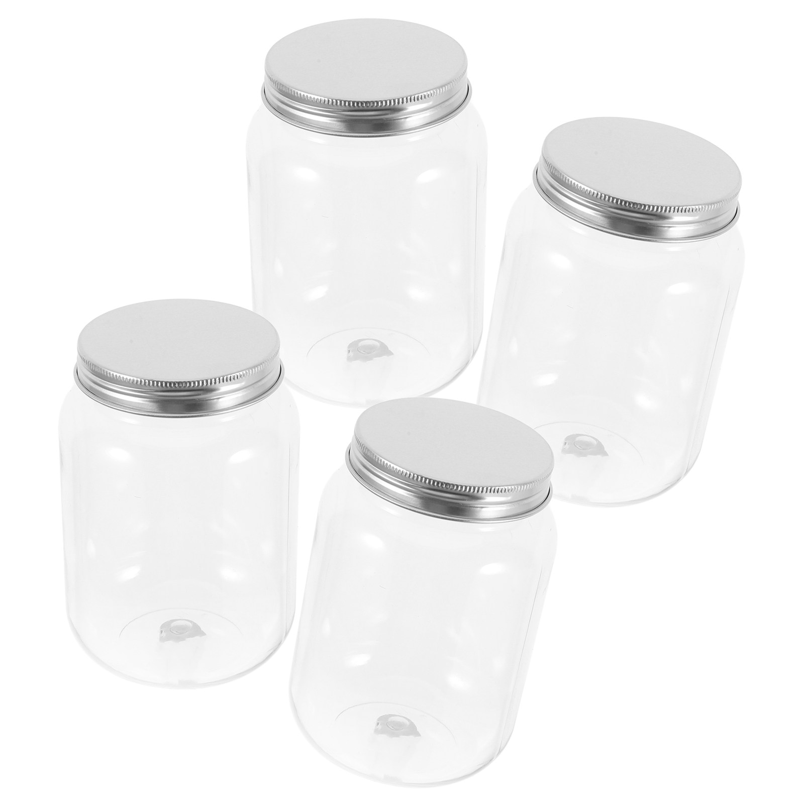 Food Storage Containers - 4 recipientes de plástico transparente con