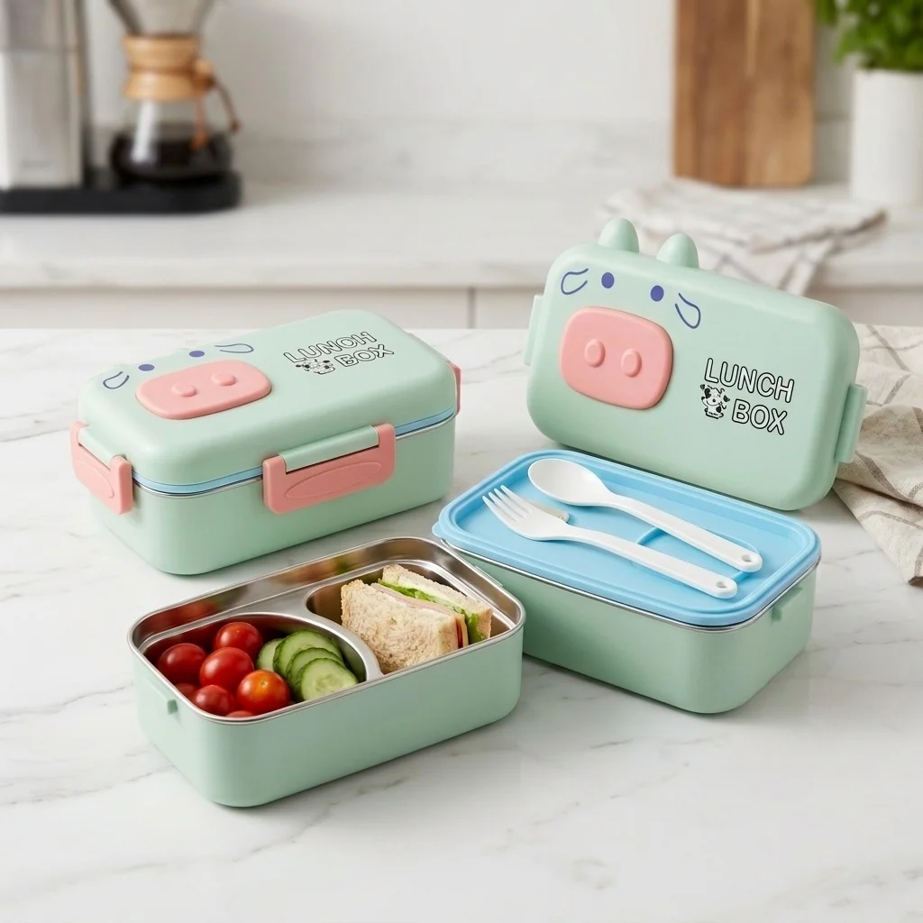 Lonchera Bento de Acero Inoxid - Food Storage With Dividers reseña y precio